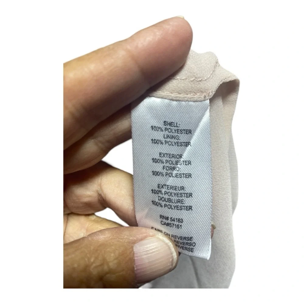 Calvin Klein Beige Floral V-Neck Blouse - Picture 7 of 8